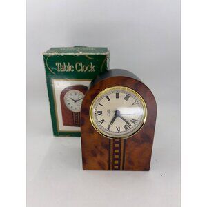 Vintage Art Deco Wooden Table Clock Dayton Hudson Gallery Collection w/ Box